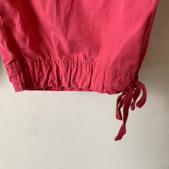 Vintage Y2K DKNY Jeans Pink Capris Embroidered Size 8 Twill Lizzy McGuire 2000s - Picture 4 of 8